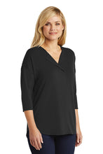 Port Authority® Ladies Concept 3/4-Sleeve Soft Split Neck Top