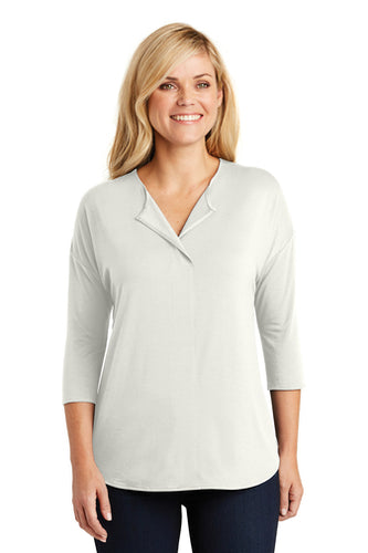 Port Authority® Ladies Concept 3/4-Sleeve Soft Split Neck Top